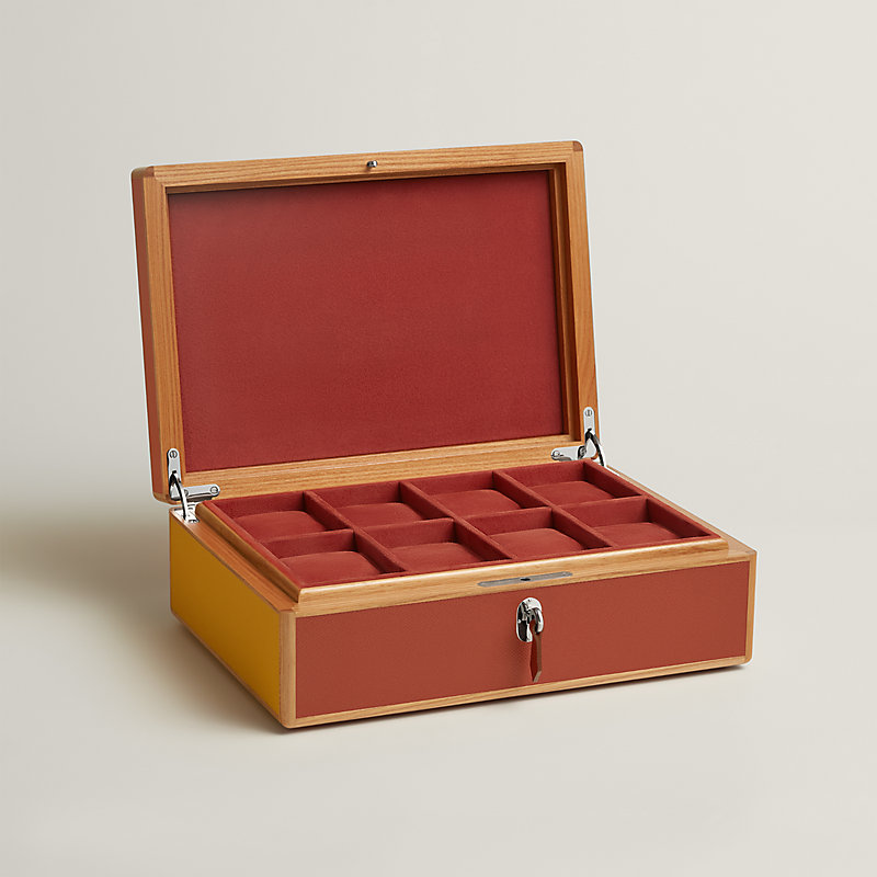 Amalthee Tricolore watch box, large model | Hermès USA